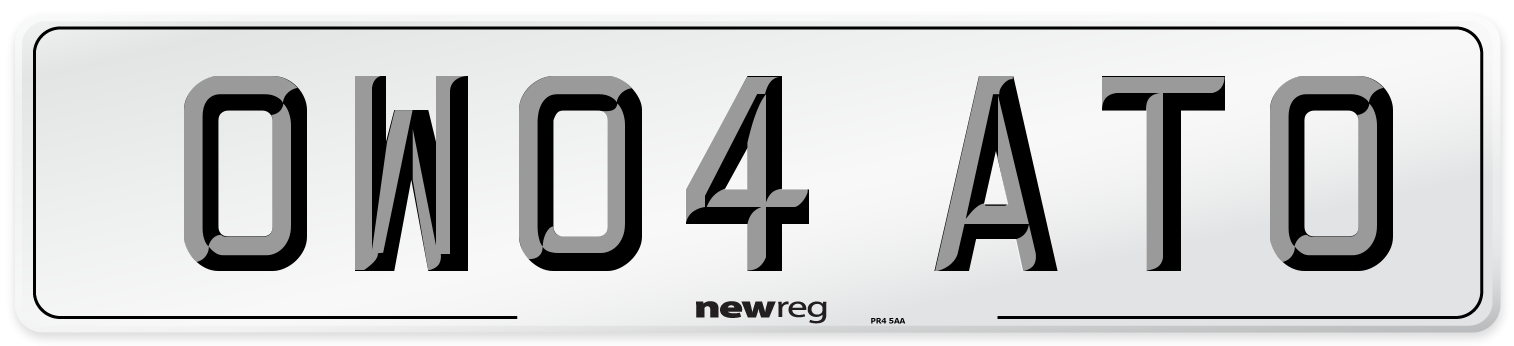 OW04 ATO Number Plate from New Reg